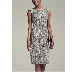 M.M. Lafleur -The Giovanna Dress Textured Ponte in Black and White
